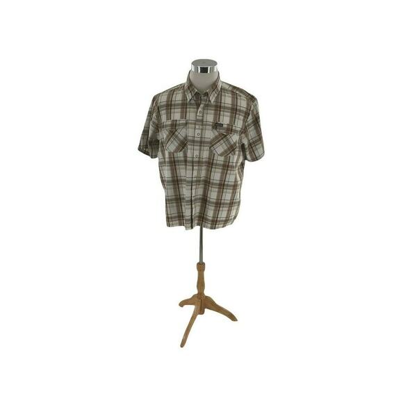 Wrangler Shirts Mens Size XL Outdoor Western Plaid Buttons Pockets Set Of 2 Tops - Picture 4 of 12